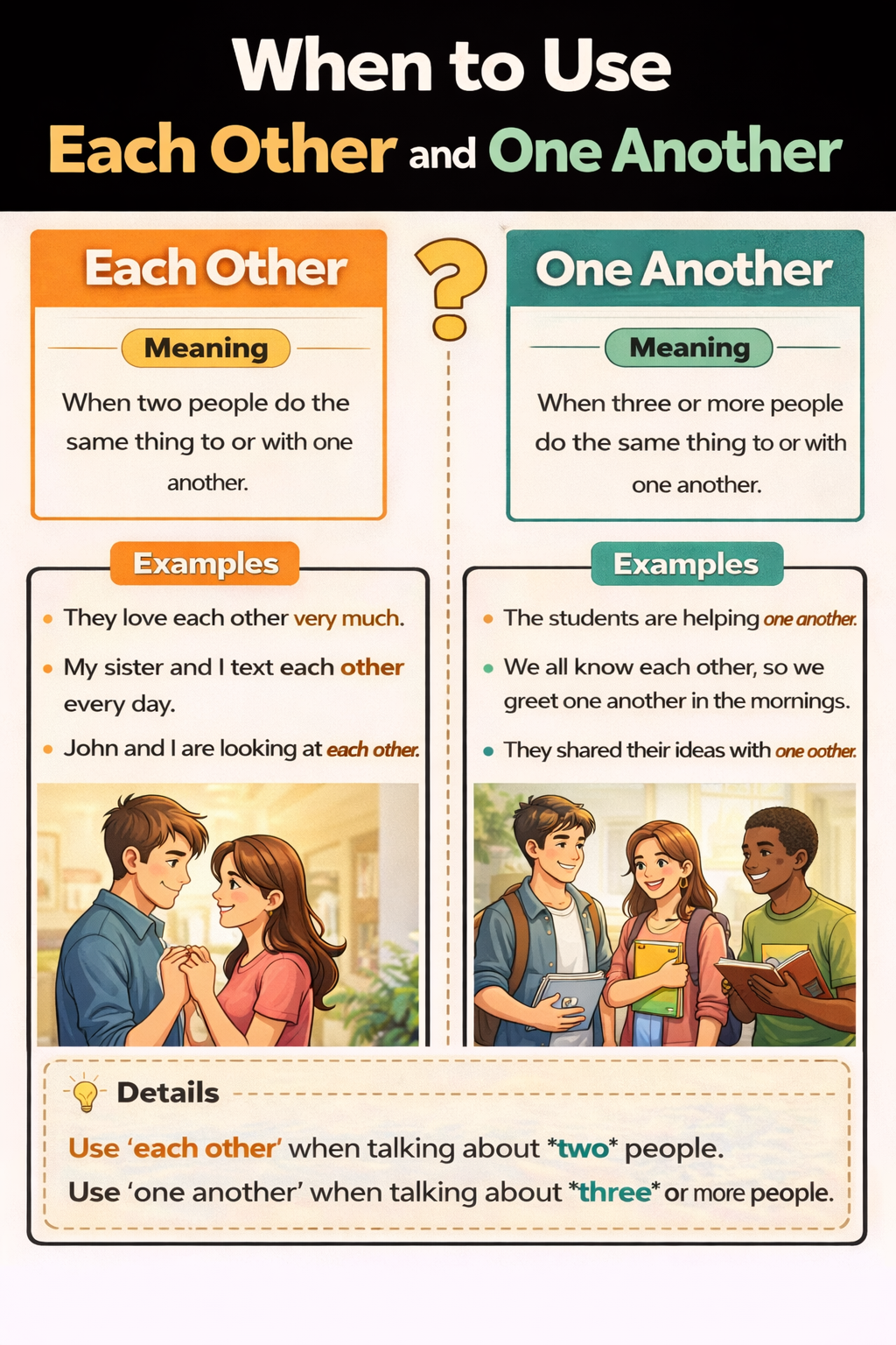 When to Use Each Other and One Another