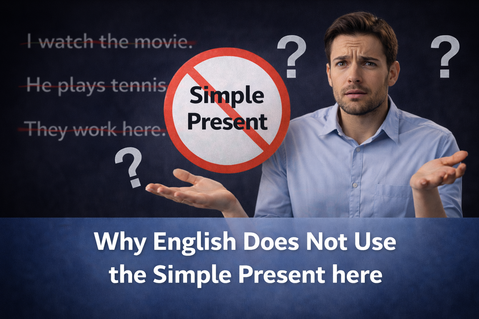 Why English Does Not Use the Simple Present here